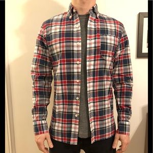 J. Crew plaid button down, like new!